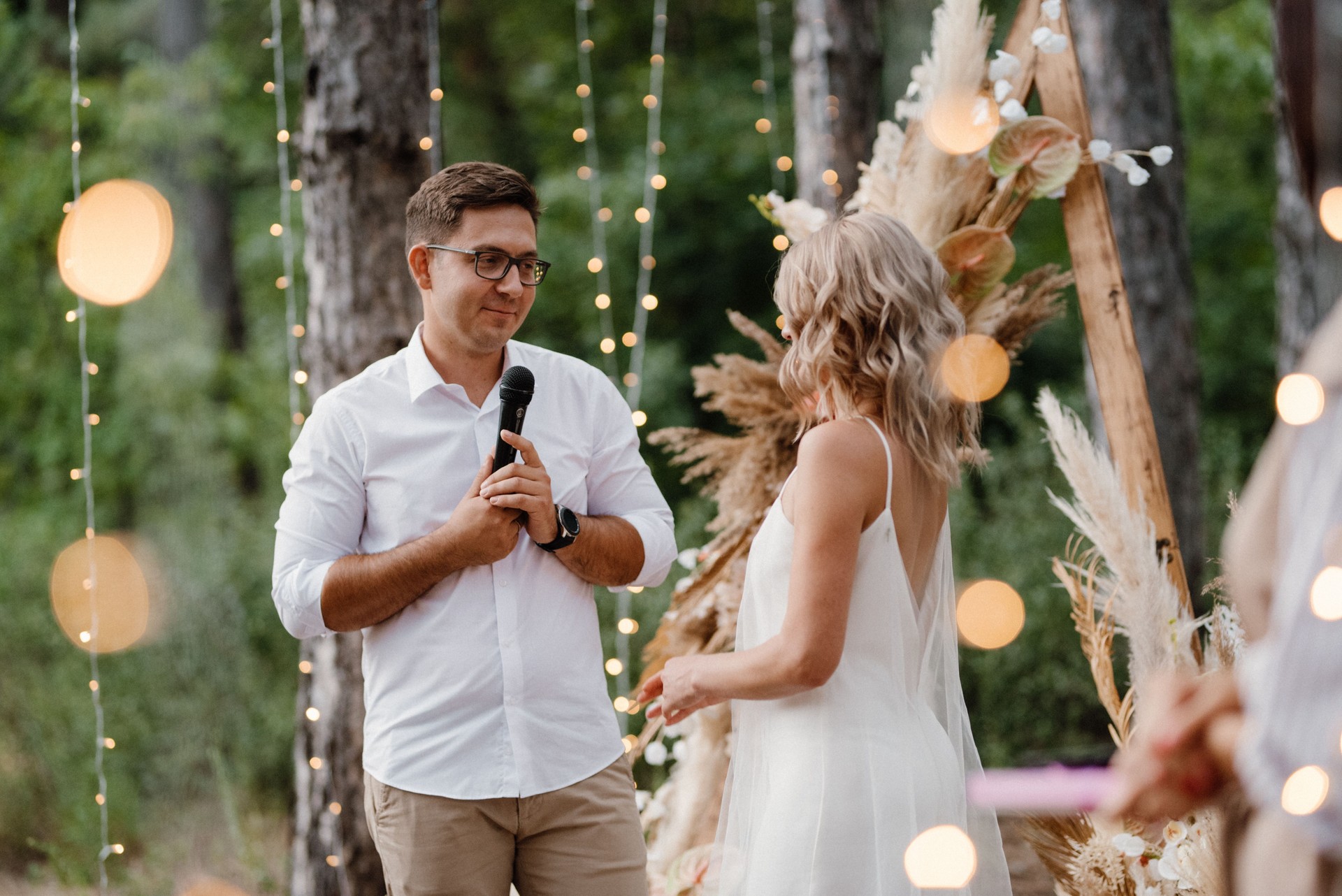wedding ceremony of the marriage of a guy and a girl